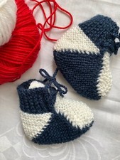 Scarpine Neonato Unisex 0-3 mesi - fatte a mano 