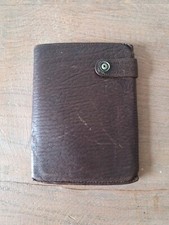 Portafoglio Libretto Uomo Cuoio '50 Vintage Porta Tessere Documenti Pelle