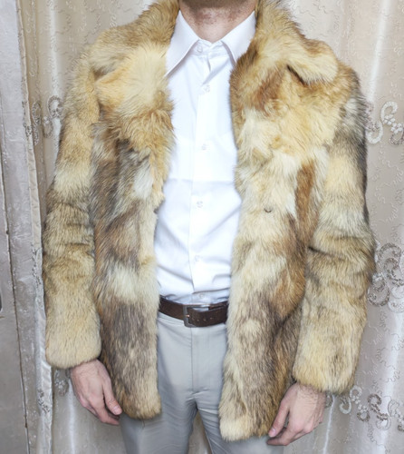 Giacca pelliccia coyote oro - di,