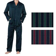 PIER MORI'S PIGIAMA CLASSICO UOMO LUNGO APERTO VERDE BORDEAUX COTONE