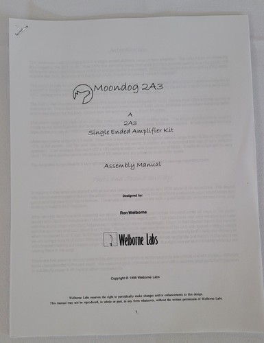 Welborne labs moondog 2a3 - welborne,
