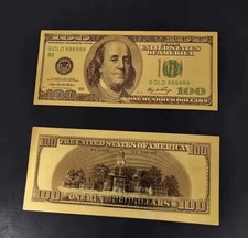 Banconota da 100 dollari - oro