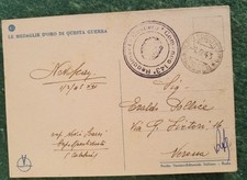 Cartolina Medaglia Oro Valore