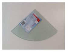 MENSOLA RIPIANO IN VETRO AD ANGOLO CM. 25X25 TRASPARENTE OPACO H. MM. 6