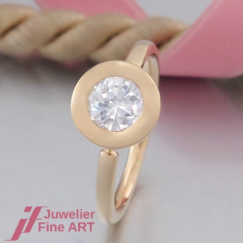 Anello solitario con 1 - solitario,