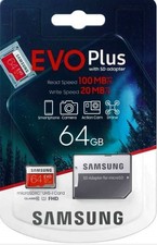 SAMSUNG EVO Plus scheda micro SD 64 GB Class10 SDXC scheda di memoria memory card
