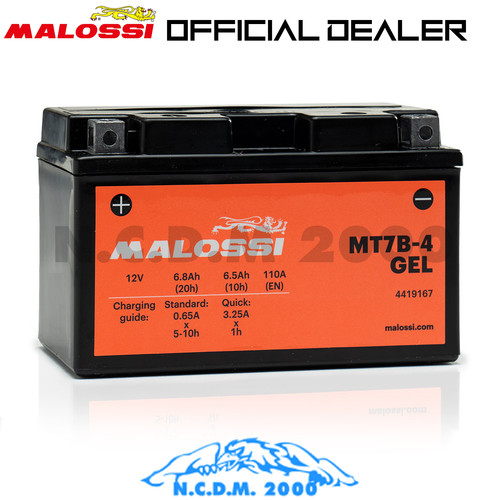 Batteria malossi gel yt7b - malossi,