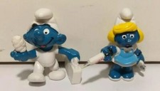 PUFFETTA+PUFFO DOTTORE-SMURF SCHLUMPF SCHTROUMPF PUFFI PITUFO-PEYO SCHLEICH-OLD