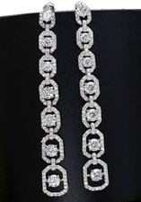 ?Favolosi ORECCHINI pendenti ALTA BIGIOTTERIA brillanti zirconi LUSSO ART DECO