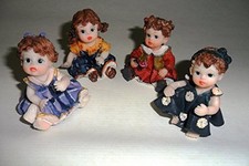 Bomboniere 24 pz Statuine bimbe resina nascita comunione battesimo compleanno