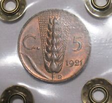 *VITTORIO EMANUELE III 5 LIRE 1921 SPIGA CONSERVAZIONE FDC PERIZ. STUDIO NUM. PG