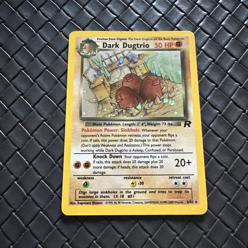 Carte pokémon dark - carte, dugtrio