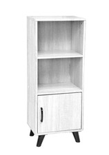 LIBRERIA MOBILETTO SCAFFALE ANTA 2 RIPIANI ARMADIO BIANCO LEGNO MODERNO 97*40*30