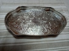 Galerietablett, versilbert