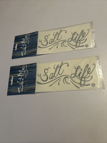 Adesivo nero salt life wave - life,