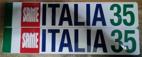 Targhetta trattore same - same, italia
