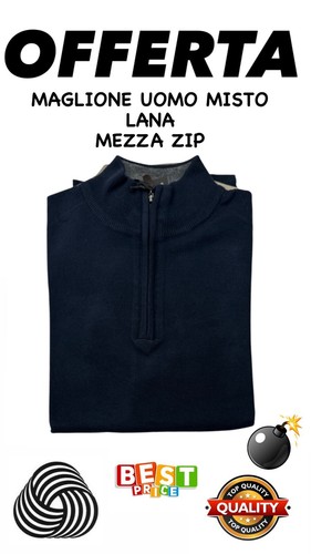 Maglia uomo mezza zip - uomo, pullover