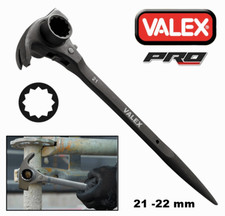 CHIAVE POLIGONALE A CRICCHETTO REVERSIBILE 21 - 22 mm X PONTEGGIO IN ACCIAO CR-V