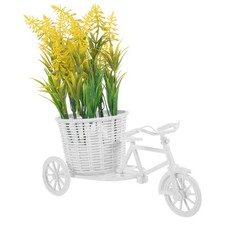  1PC creativo triciclo bici cesto di fiori fiore di plastica ornamento