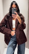 Blazer Zara 100% camoscio