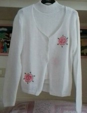 Twin Set Giacca/Maglietta/Top/Cardigan Donna Vintage Completo Donna Made InItaly