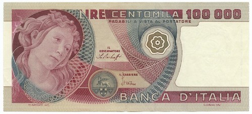 100000 lire banca italia - 100000,