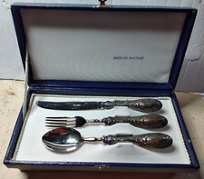 SERVIZIO DI POSATE DA DOLCE SOLINGEN PLACATE ARGENTO ANNI 60