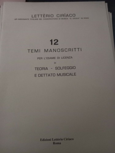 Temi manoscritti per - 12,