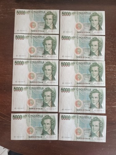 Italia 5000 lire - bellini,