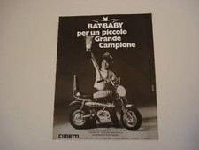 advertising Pubblicità 1972 CIMATTI BAT BABY 48 cc
