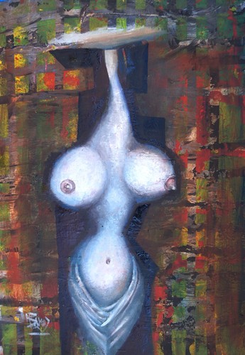 Surrealismo nudo olio su - nudo,,