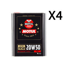 8 Litri Motul Classic Oil 20W50 OLIO MINERALE per Auto Storiche dal 1950 al 1970