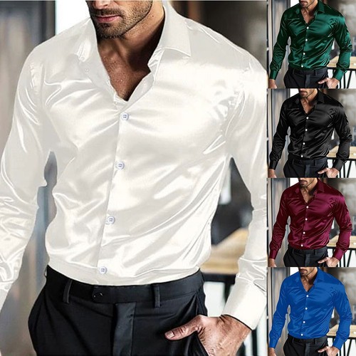 Camicia uomo raso seta - , manica