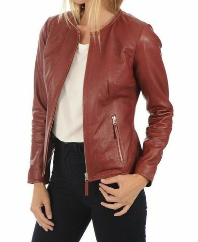 Giacca biker donna vera - , pelle