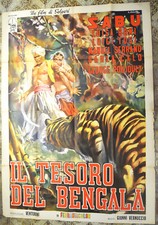 IL TESORO DEL BENGALA 53 VERNUCCIO SABU TOSI BONI SALGARI MANIFESTO ORIGINALE