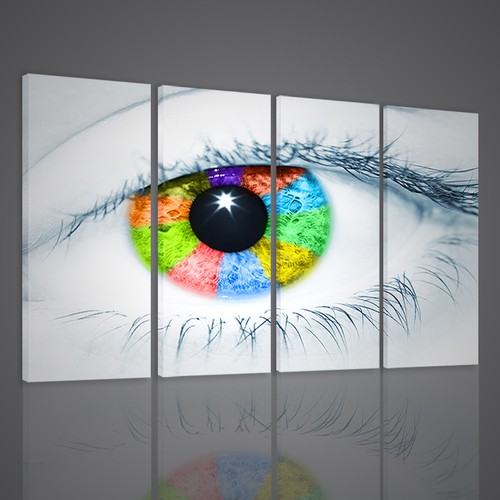 Quadri moderni xxl eyes color - xxl,