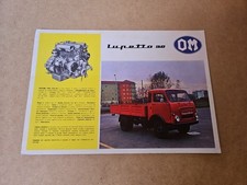 Autocarro OM Lupetto 30 Depliant Bifacciale Di Vendita Anno 1971
