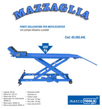 SPIN PONTE SOLLEVATORE MOTO/SCOOTER KG.450 POMPA IDRAULICA A PEDALE 05.085.04L