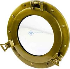 Oblò nautico antico in ottone