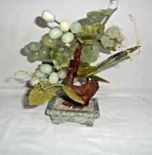 Bonsai In Giada Albero Uva In Pietra preggiata Arte Orientale XX Sec.