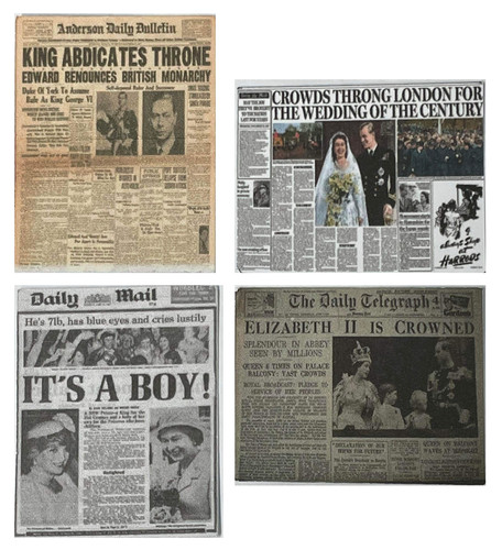 Poster giornale titolo regina - titolo,
