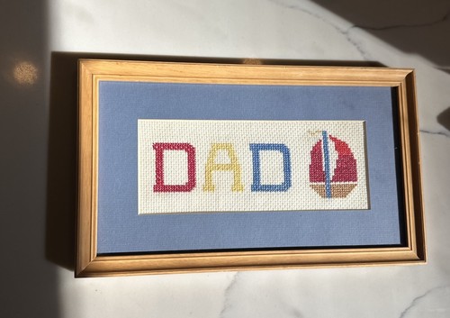 Vintage punto croce papà arte