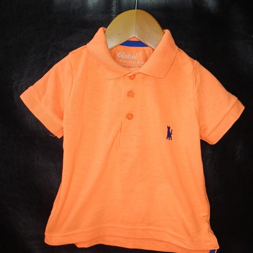 Polo arancione ragazzo manica