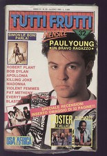 TUTTI FRUTTI 32/1985 COPIA SIGILLATA MADONNA LE BON + INSERTO + POSTER METALLICA