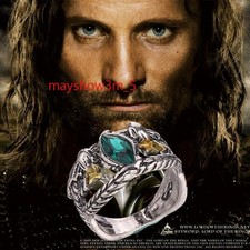 NUOVO Signore degli Anelli Aragorn's Ring of Barahir Lega + Strass Cosplay Regali