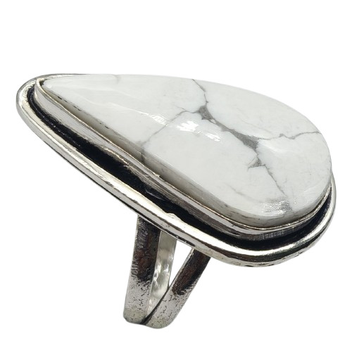 Anello howlite pietra - anello,