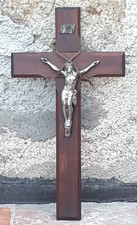 Antico Crocefisso In Legno XIX