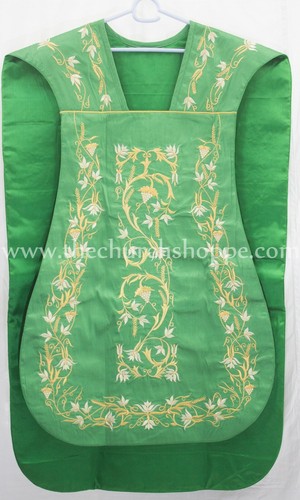Chasuble romana verde - chasuble,