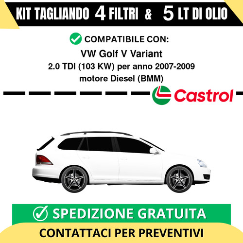 Tagliando per golf - vw, v