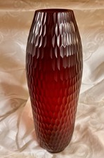 Vaso a nido d'ape rosso rubino